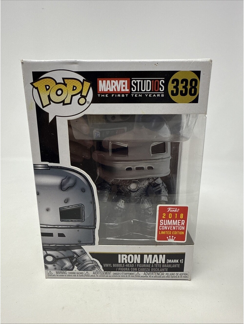 Funko POP! Iron Man #338 Mark 1 Summer Convention Marvel Studios Vinyl Figure